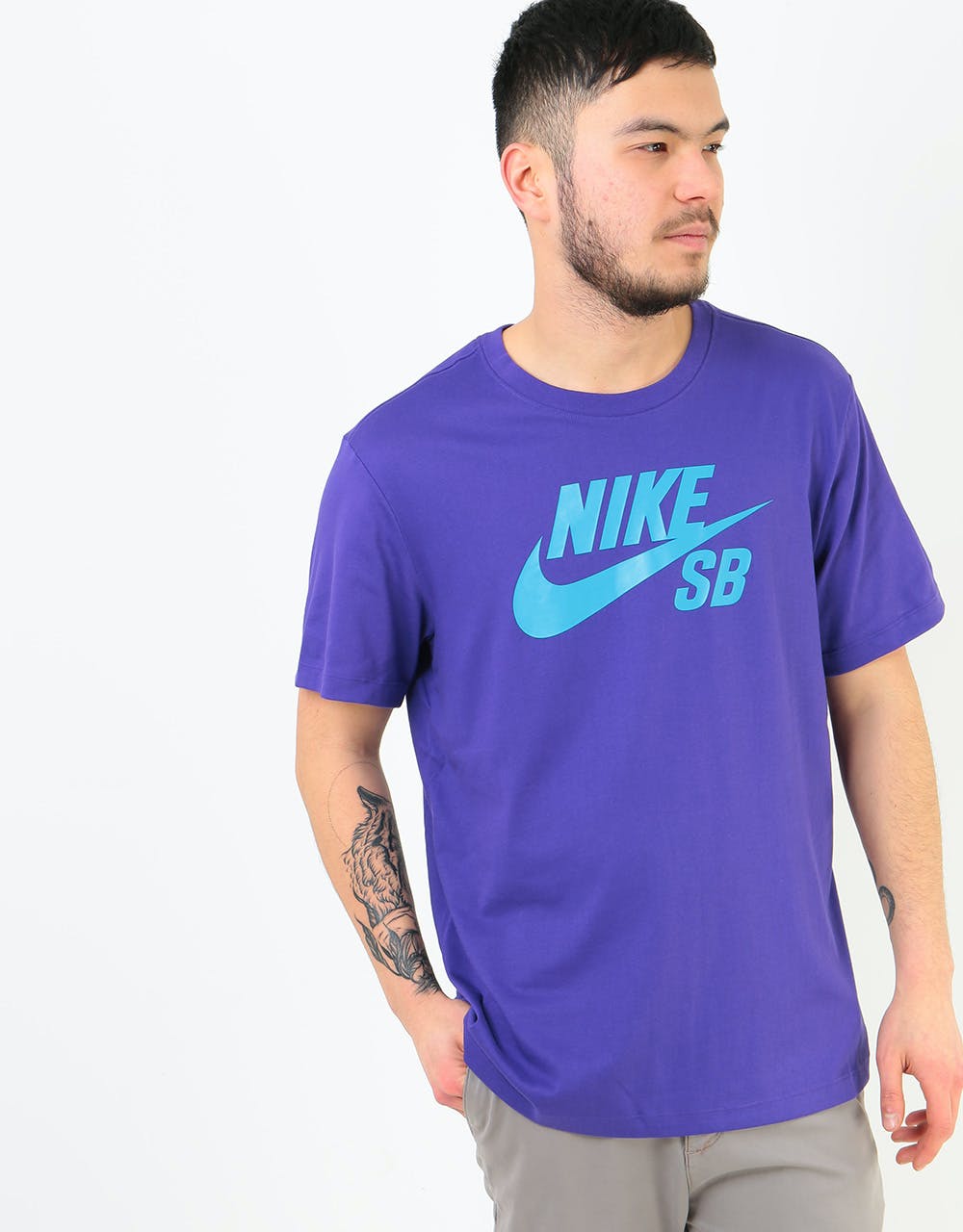 Nike SB Logo Dri-Fit T-Shirt - Court Purple/Laser Blue