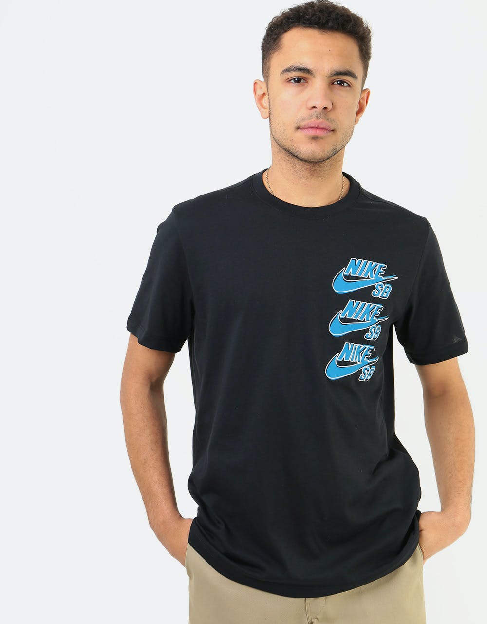 Nike SB Triple Stack T-Shirt - Black/Blue Stardust