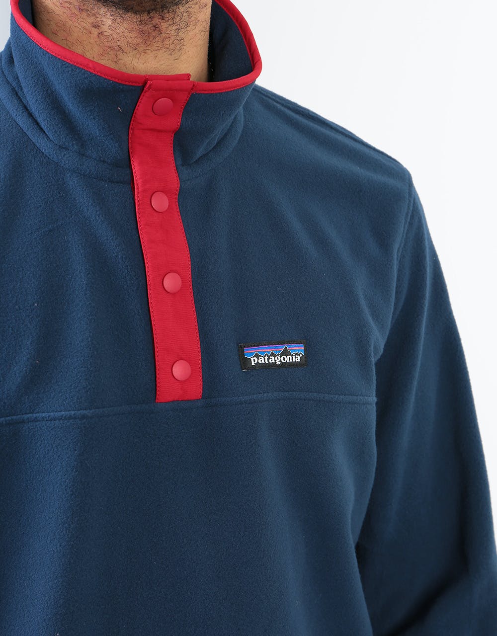 Patagonia Micro D® Snap-T® Pullover - New Navy w/Classic Red