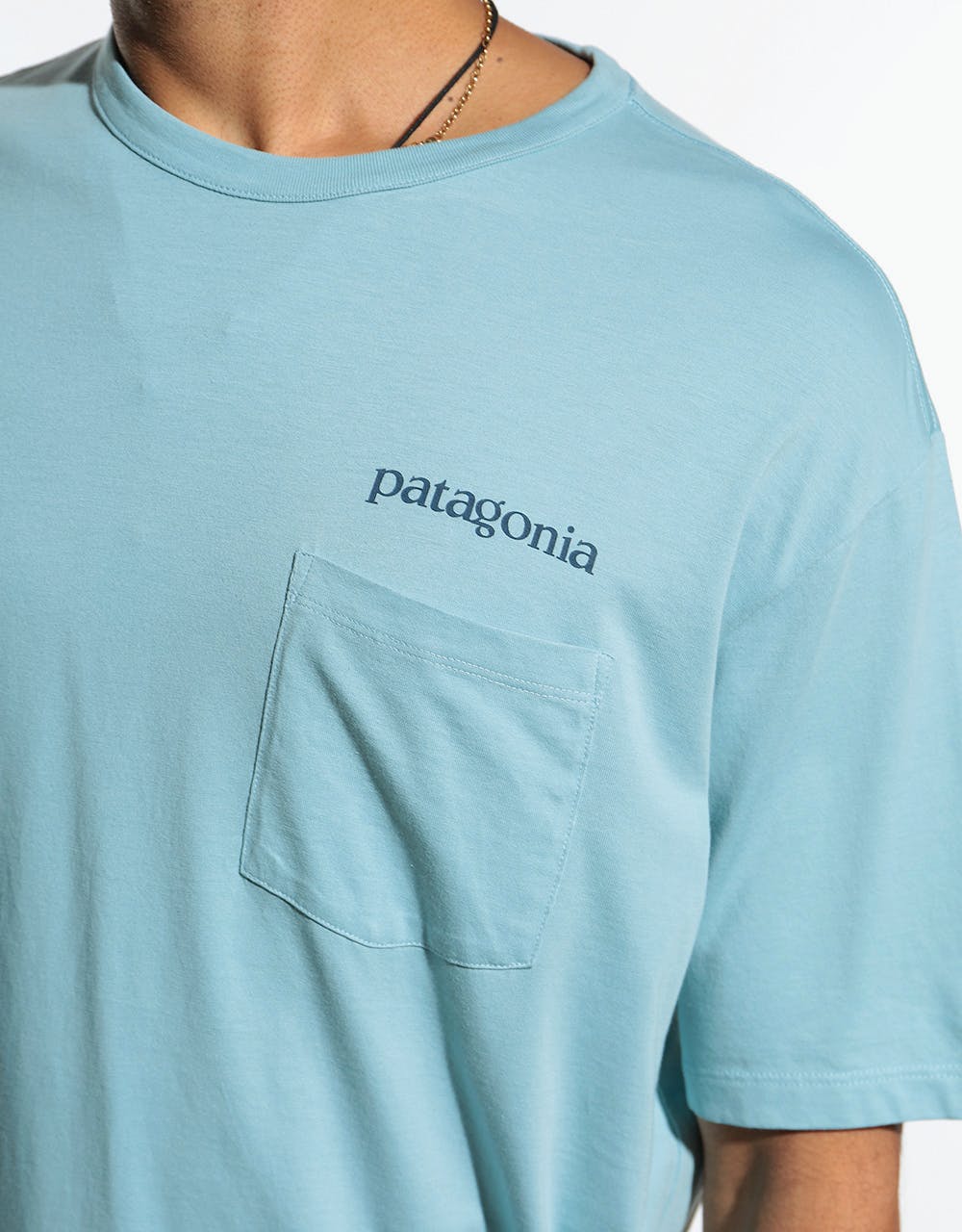Patagonia Road to Regenerative Pocket T-Shirt - Big Sky Blue