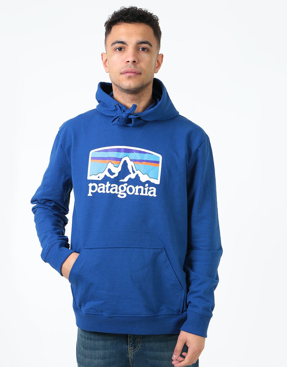 Patagonia Fitz Roy Horizons Uprisal Pullover Hoodie - Superior Blue