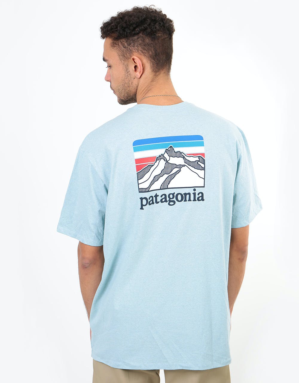Patagonia Line Logo Ridge Pocket Responsibili-Tee® - Big Sky Blue