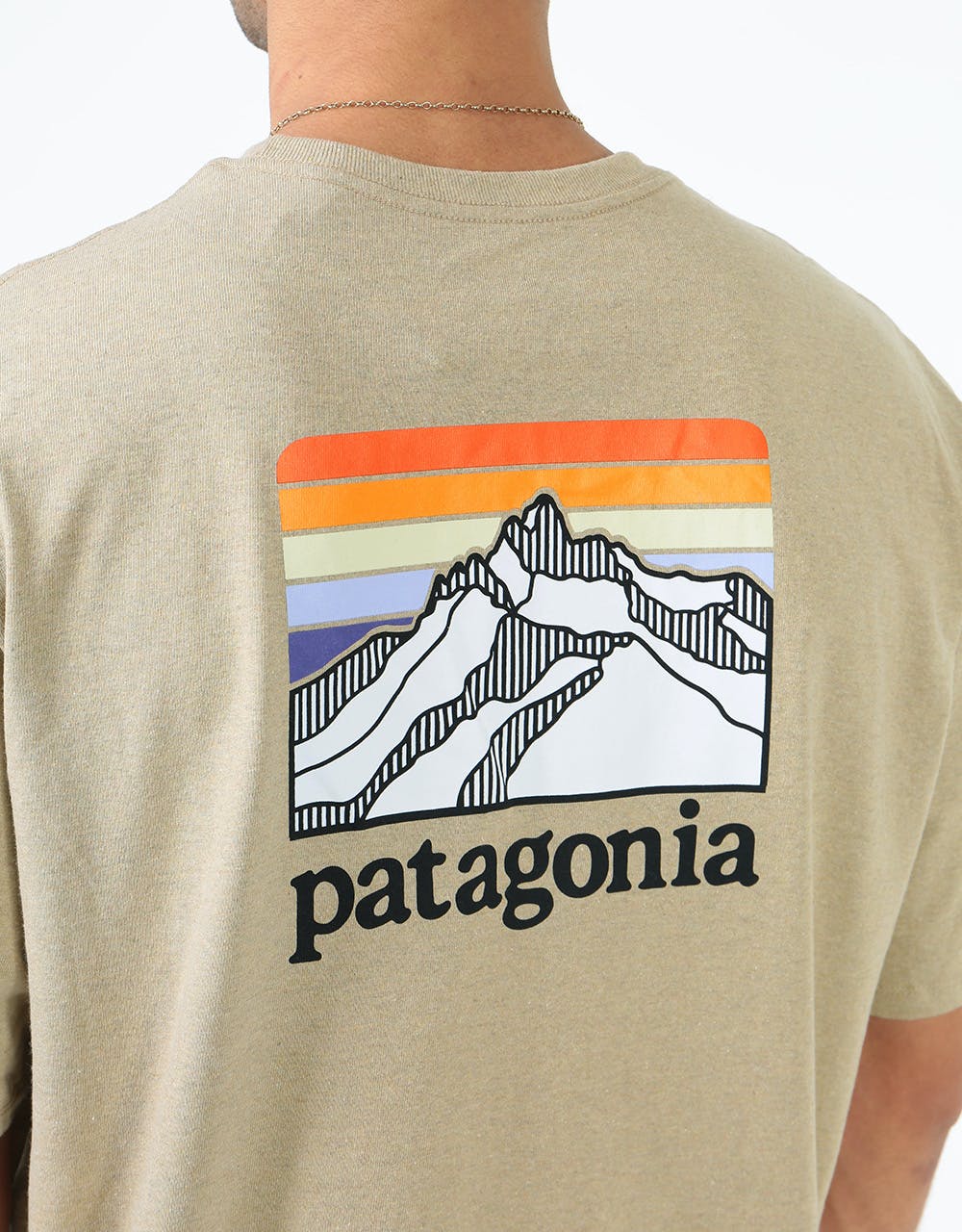 Patagonia Line Logo Ridge Pocket Responsibili-Tee® - Classic Tan