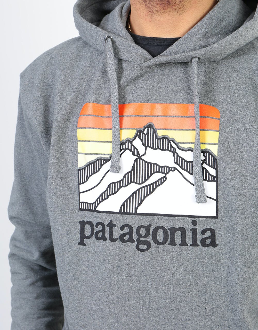 Patagonia Line Logo Ridge Uprisal Pullover Hoodie - Gravel Heather