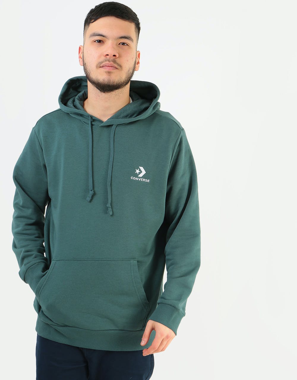 Converse Star Chevron Embroidered French Terry Pullover Hoodie - Faded