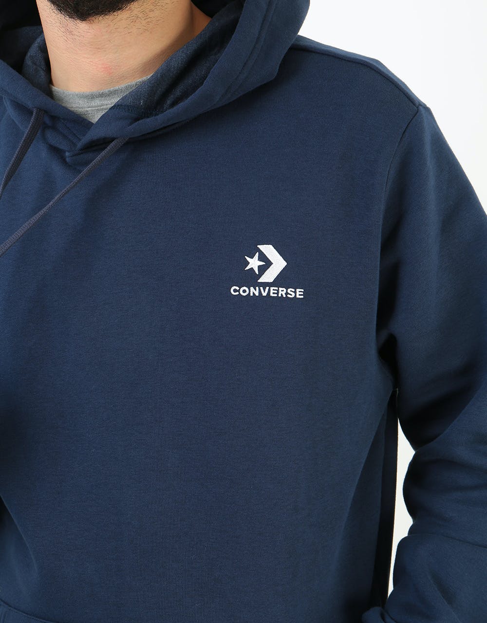 Converse Star Chevron Embroidered Pullover Hoodie - Obsidian