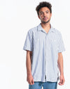 Vans Rowan Workwear Stripe S/S Shirt - White/Dress Blues