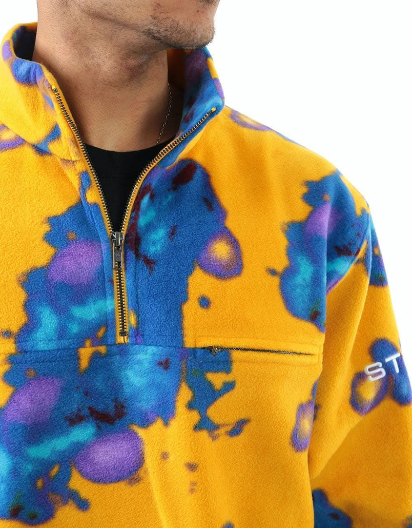 Stüssy Polar Mock Neck Half Zip Sweatshirt - Tie Dye – Route One