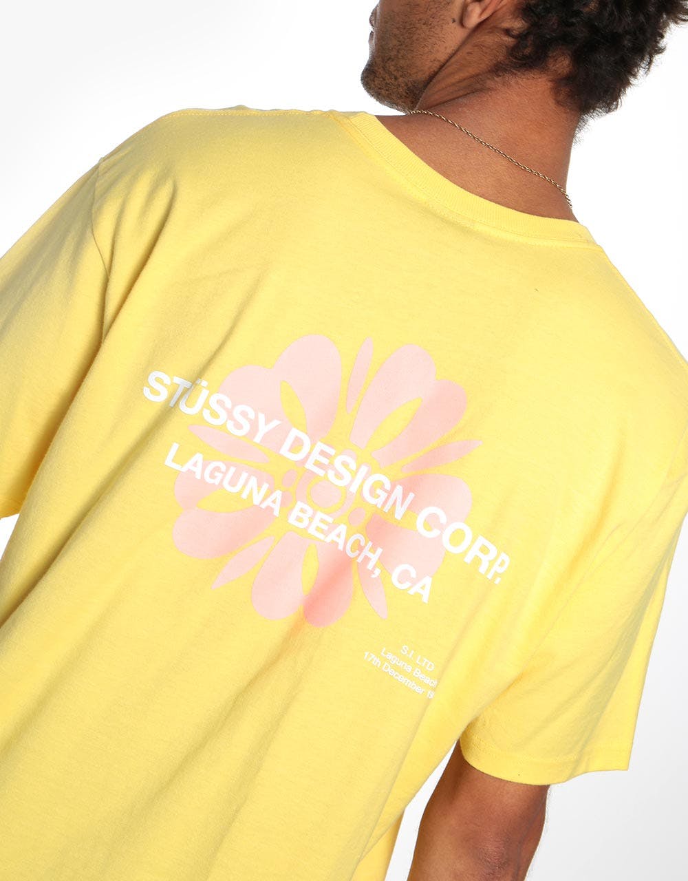 Stüssy Laguna Flower T-Shirt - Yellow