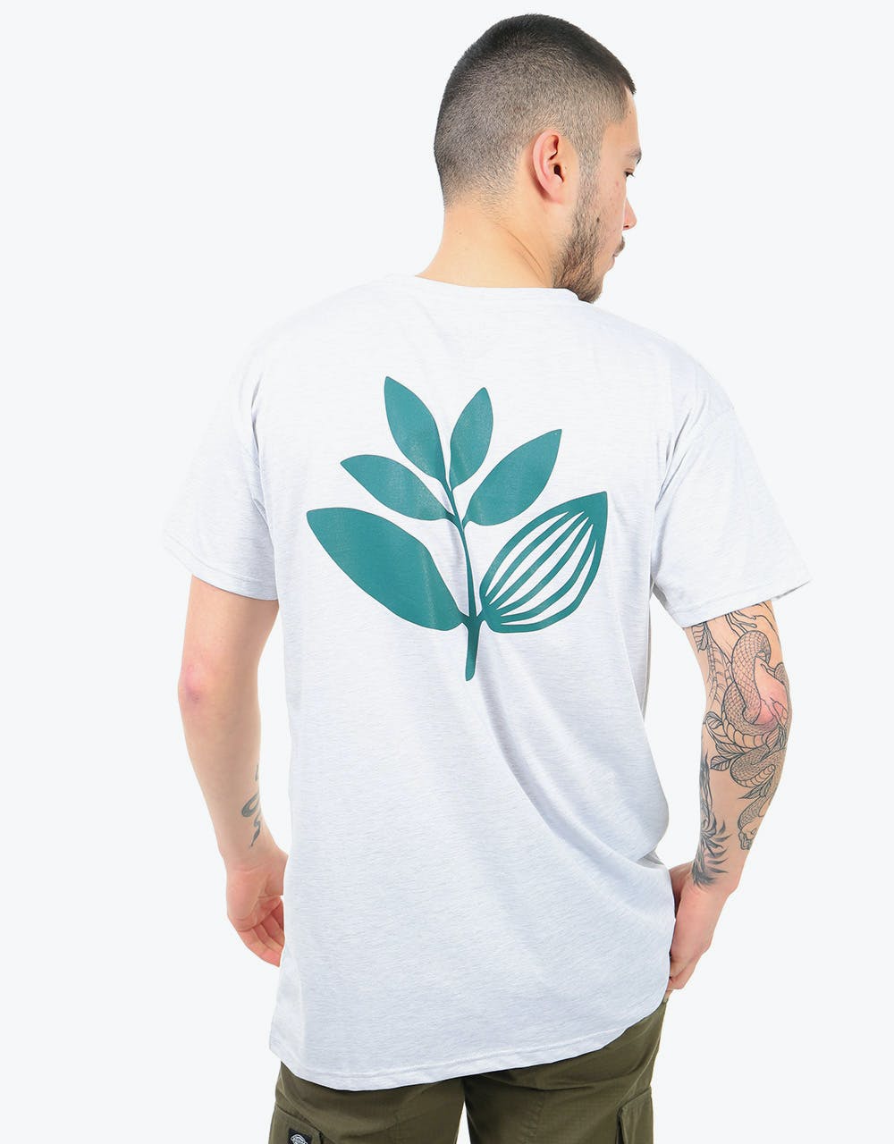 Magenta Classic Plant T-Shirt - Ash