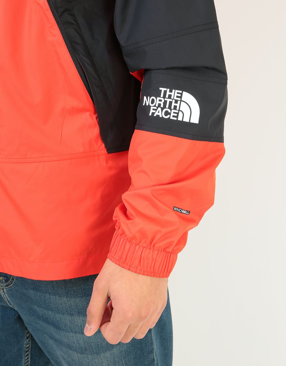 The North Face Mountain Light Windshell Jacket - Fiery Red/TNF Black