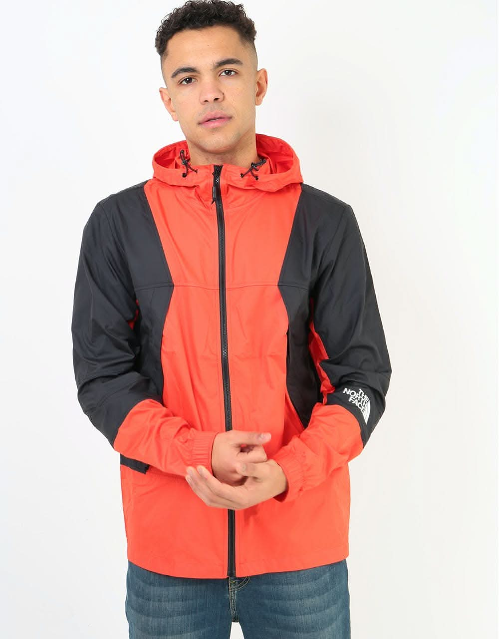 The North Face Mountain Light Windshell Jacket - Fiery Red/TNF Black