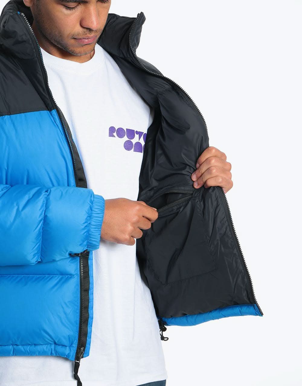 North face nuptse 2025 1996 clear lake blue