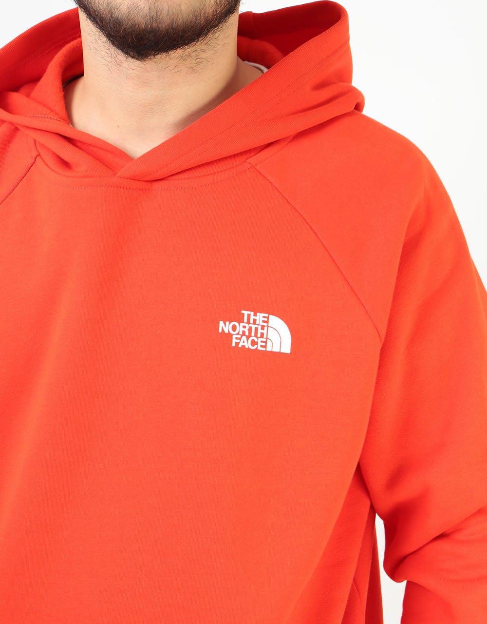 The North Face Raglan Red Box Pullover Hoodie - Fiery Red