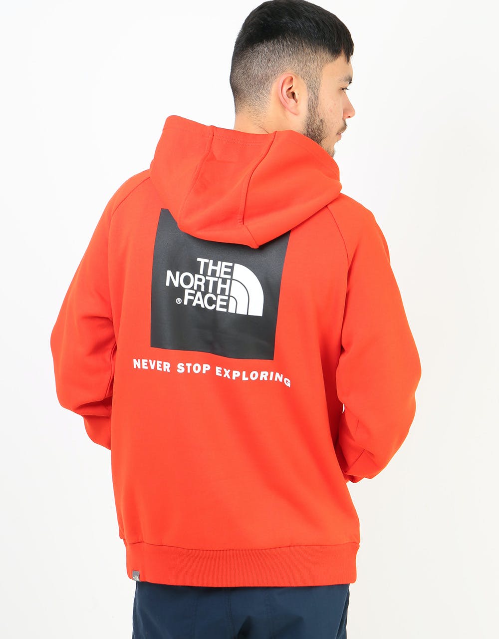 The North Face Raglan Red Box Pullover Hoodie - Fiery Red