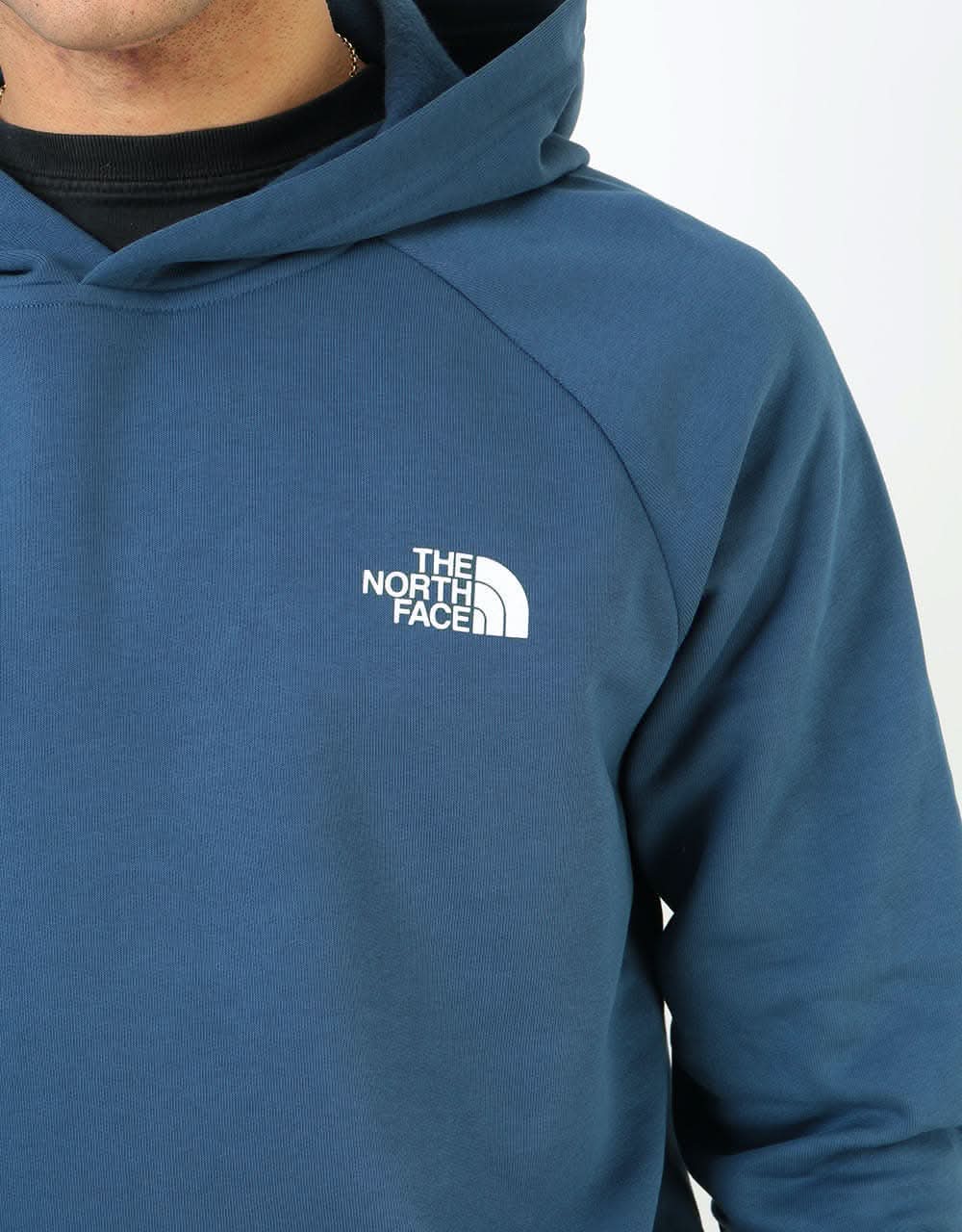 The North Face Raglan Red Box Pullover Hoodie - Blue Wing Teal