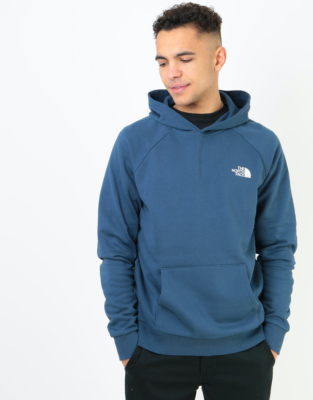 The North Face Raglan Red Box Pullover Hoodie - Blue Wing Teal