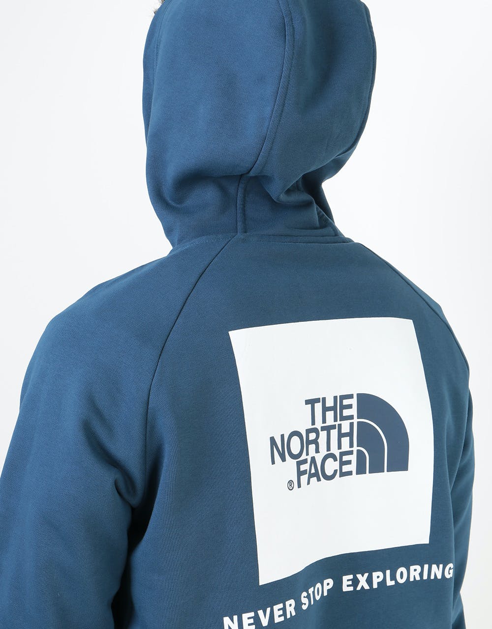 The North Face Raglan Red Box Pullover Hoodie - Blue Wing Teal