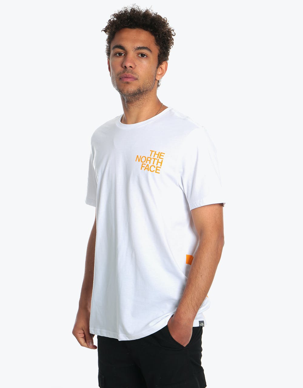 The North Face Graphic Flow 1 T-Shirt - TNF White/Flame Orange/Flame O
