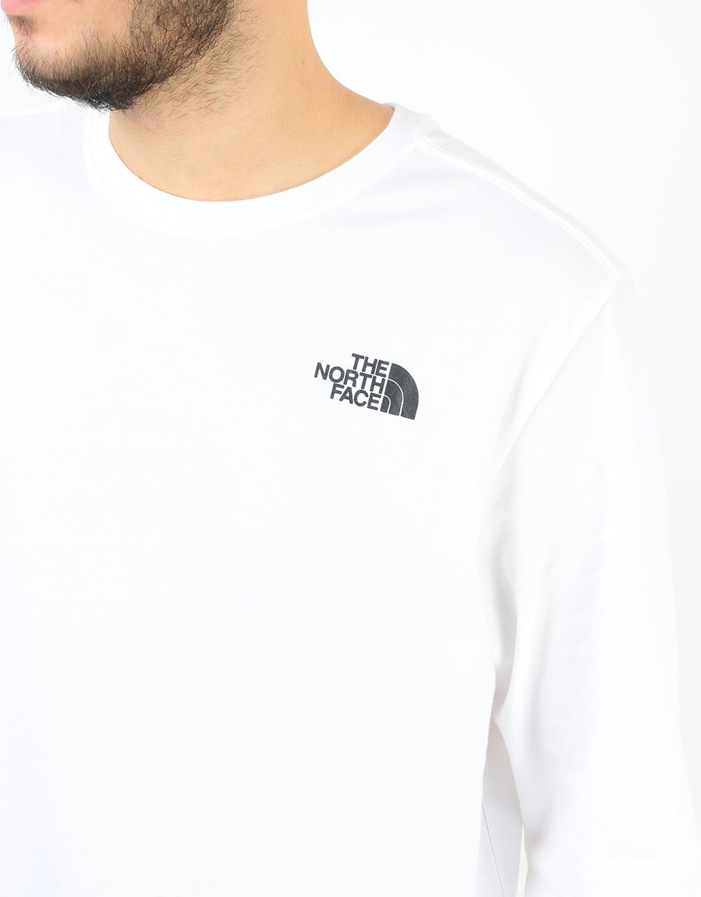The North Face L/S Red Box T-Shirt - TNF White