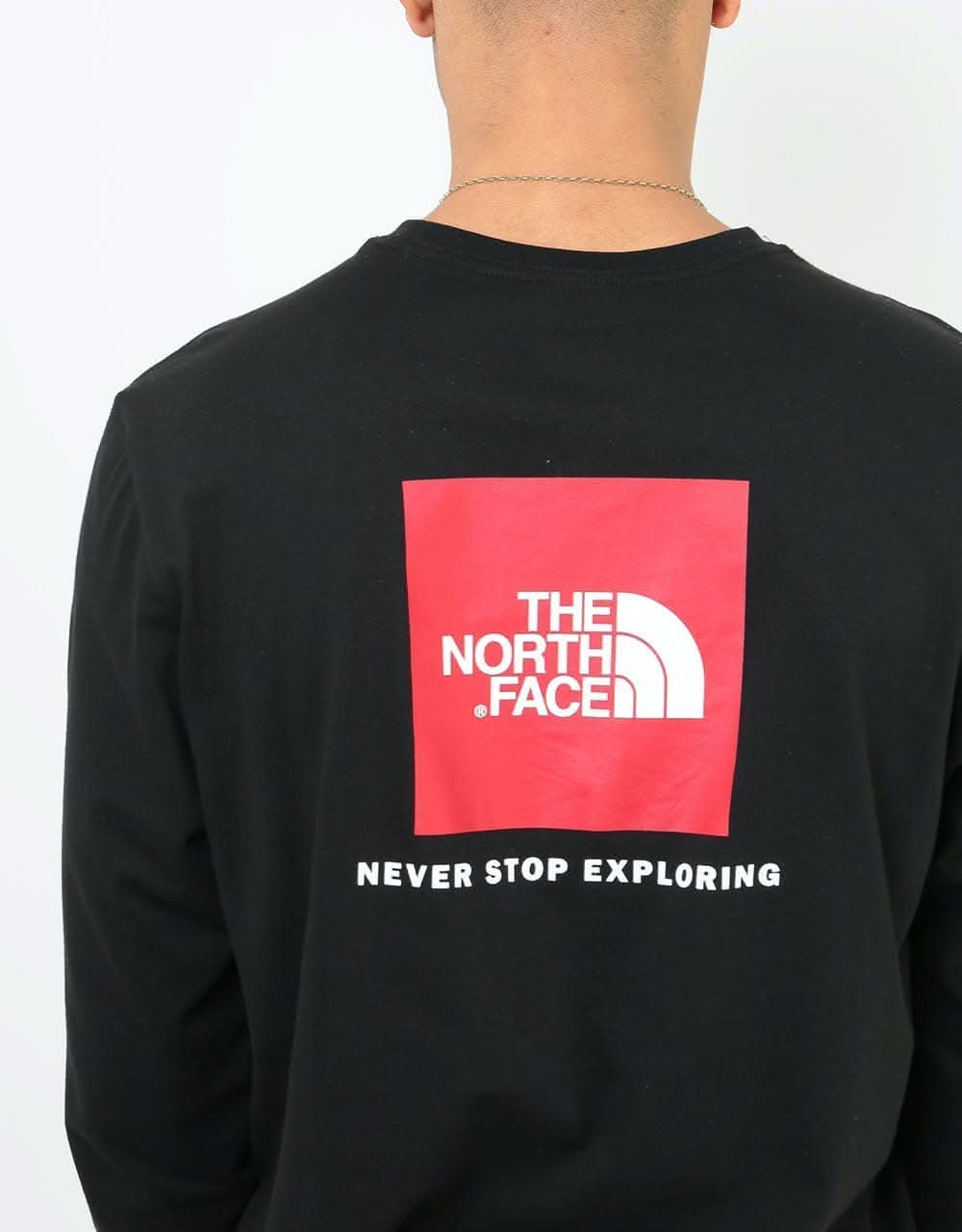 The North Face L/S Red Box T-Shirt - TNF Black