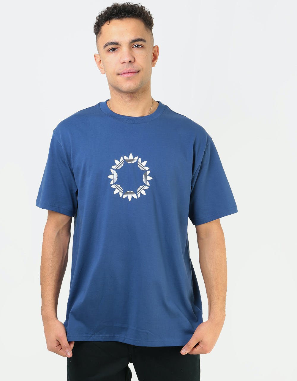 Adidas Pinwheel T-Shirt - Tech Indigo/Off White