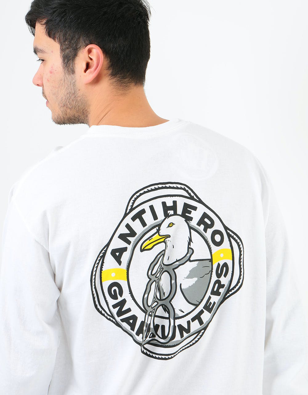 Anti Hero x Gnarhunters L/S T-Shirt - White