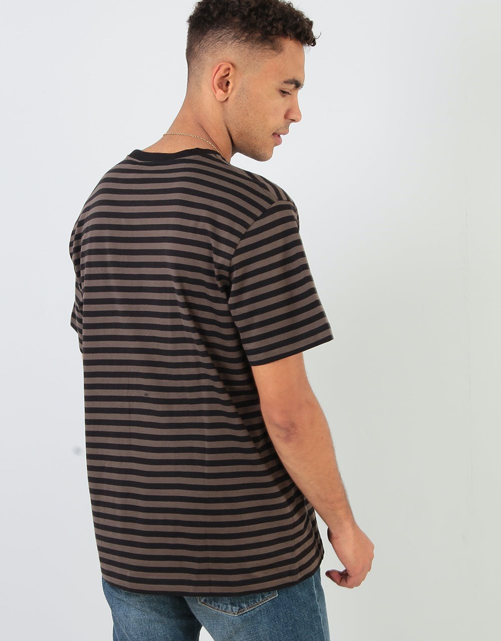 Carhartt WIP S/S Haldon Pocket T-Shirt - Haldon Stripe/Black/Cypress