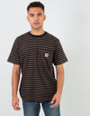 Carhartt WIP S/S Haldon Pocket T-Shirt - Haldon Stripe/Black/Cypress