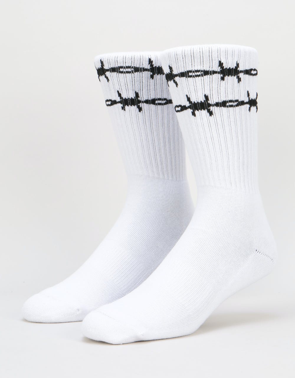 Route One Barbed Wire Socks - White