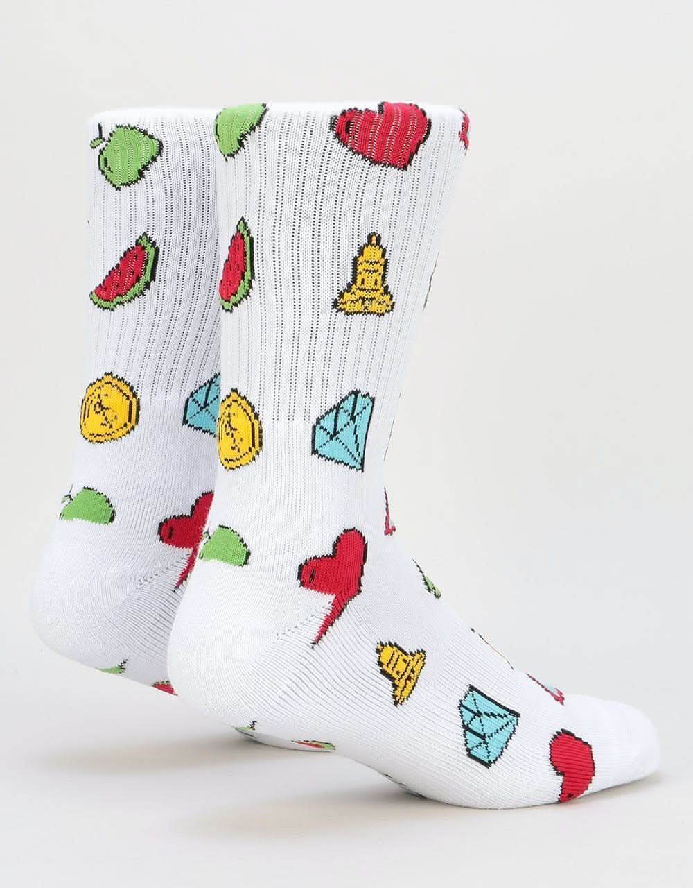 Route One Slots Socks - White