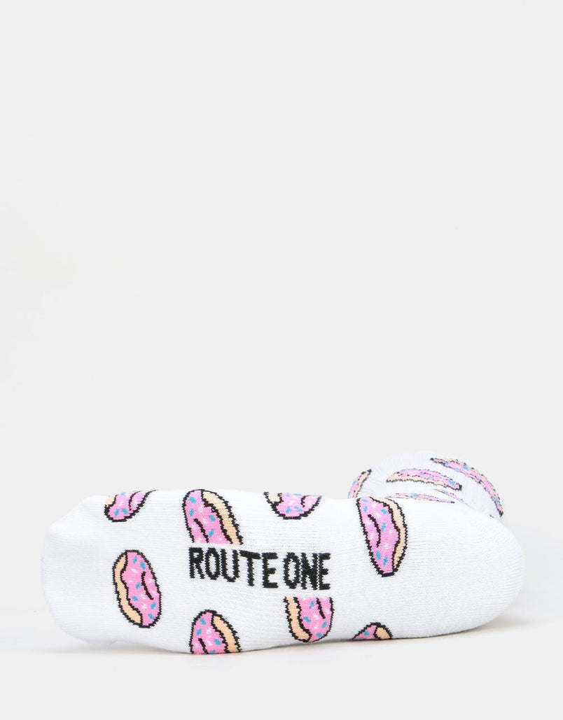 Route One Doughnuts Socks - White