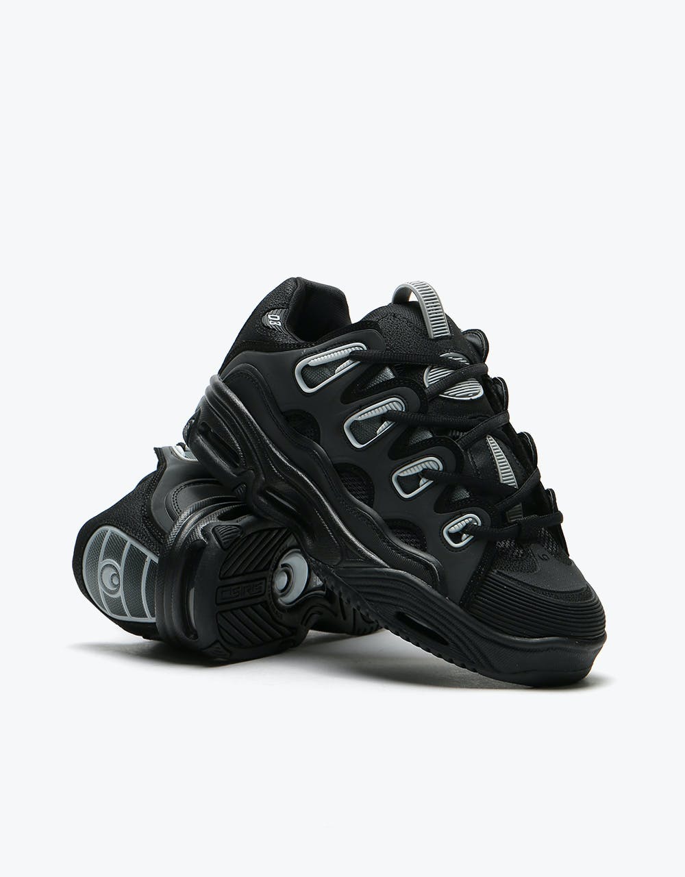 Osiris D3 2001 Skate Shoes - Black/Light Grey/Fade