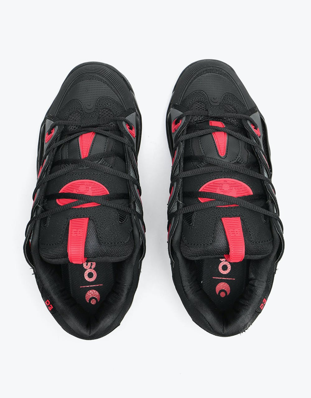 Osiris D3 2001 Skate Shoes - Black/Red/Fade