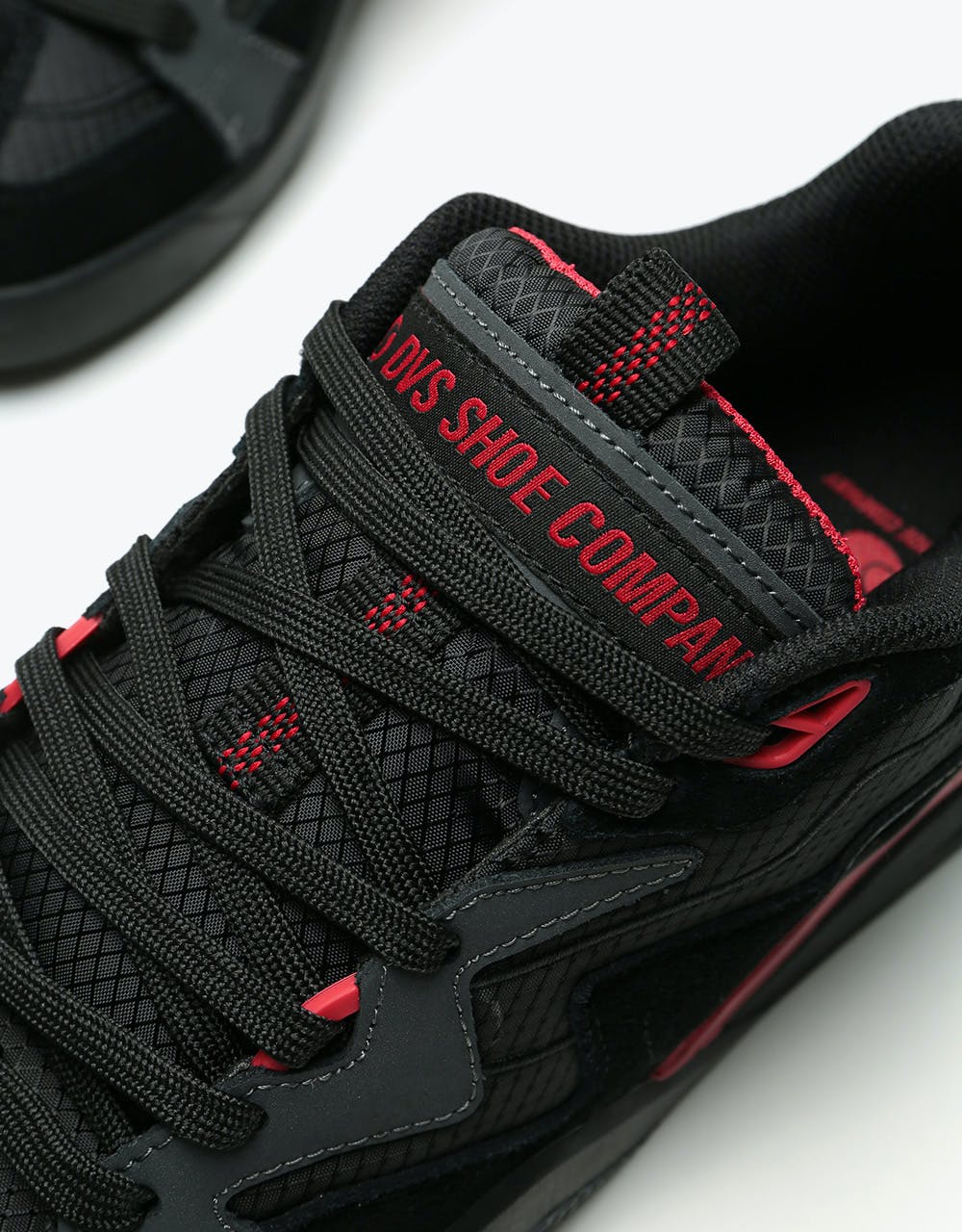 DVS Devious Skate Shoes - Charcoal/Black/Red Nubuck