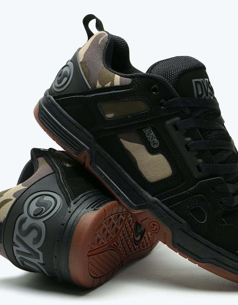 Dvs Comanche Skate Shoes Black Camo Nubuck
