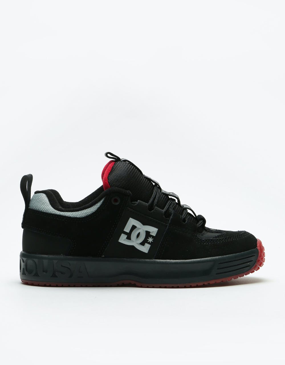 DC Lynx OG Skate Shoes - Black/Dark Grey/Athletic Red