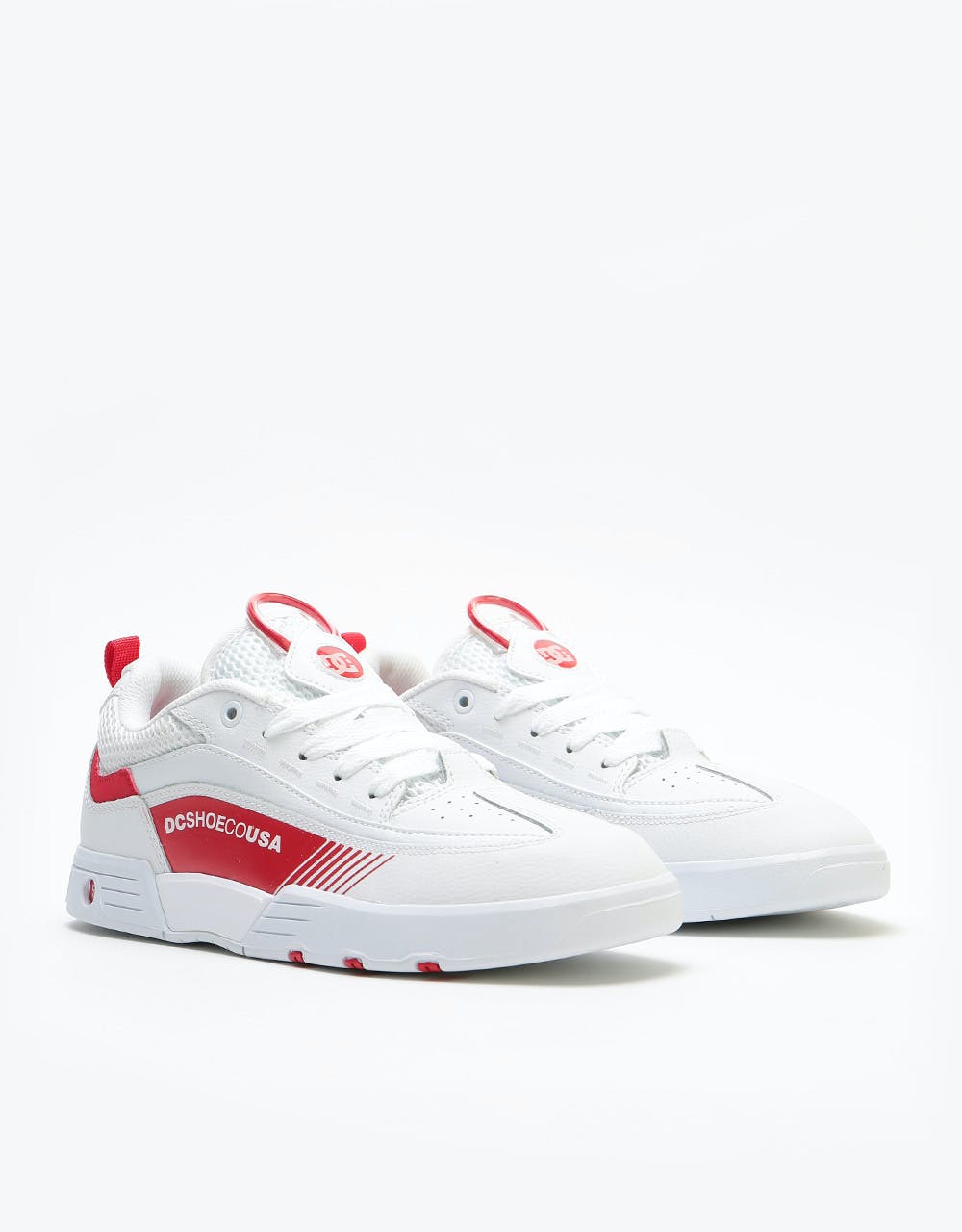 DC Legacy 98 Slim Skate Shoes - White/Red