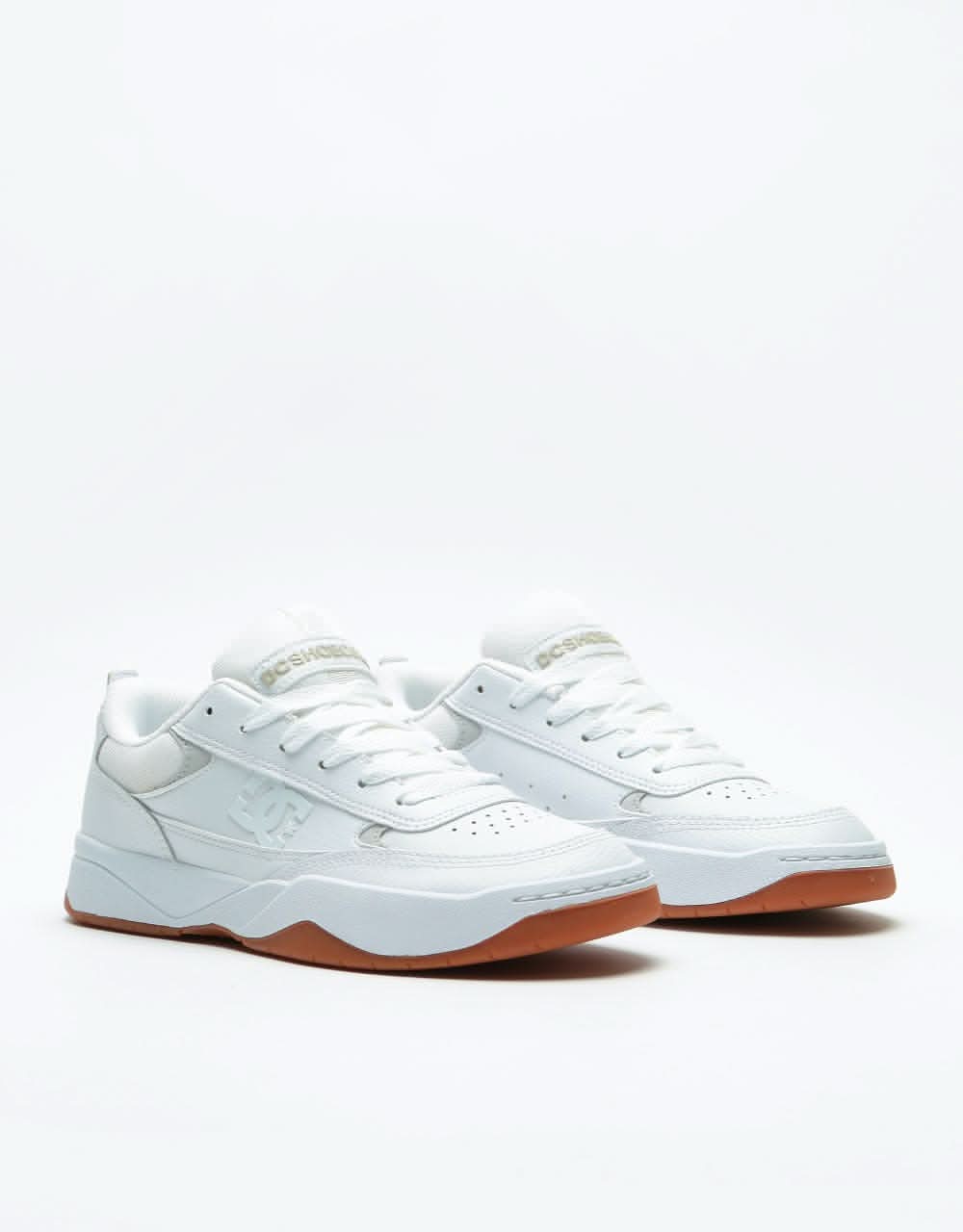 DC Penza Skate Shoes - White/White/Gum