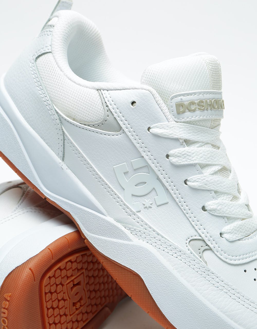 DC Penza Skate Shoes - White/White/Gum