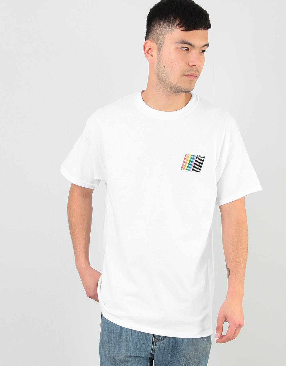 Colourblind Stacked T-Shirt - White