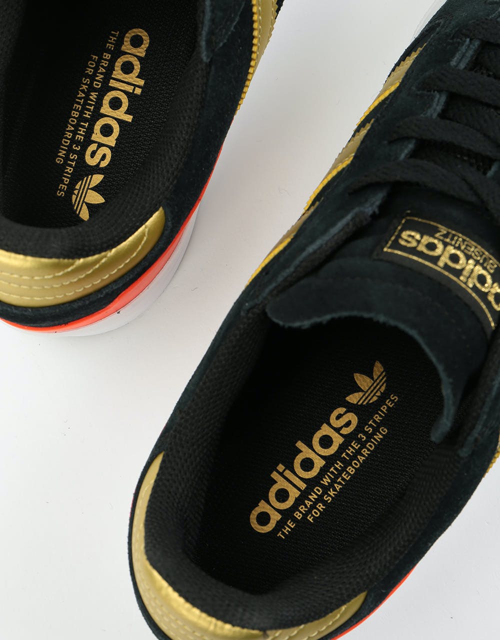 Adidas Busenitz Vulc II Skate Shoes - Core Black/Gold Metallic/Solar Red