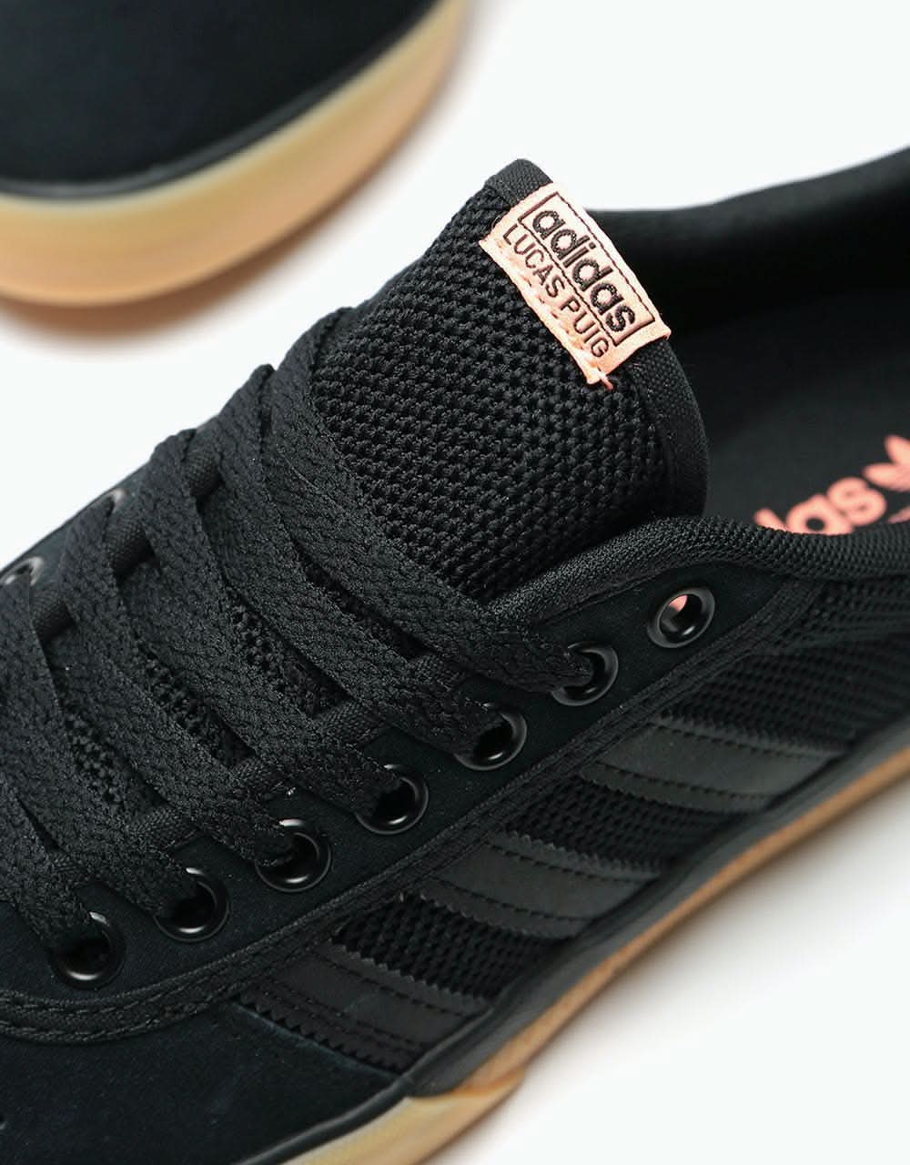 Adidas Lucas Premiere Skate Shoes - Core Black/Sun Glow/Gum