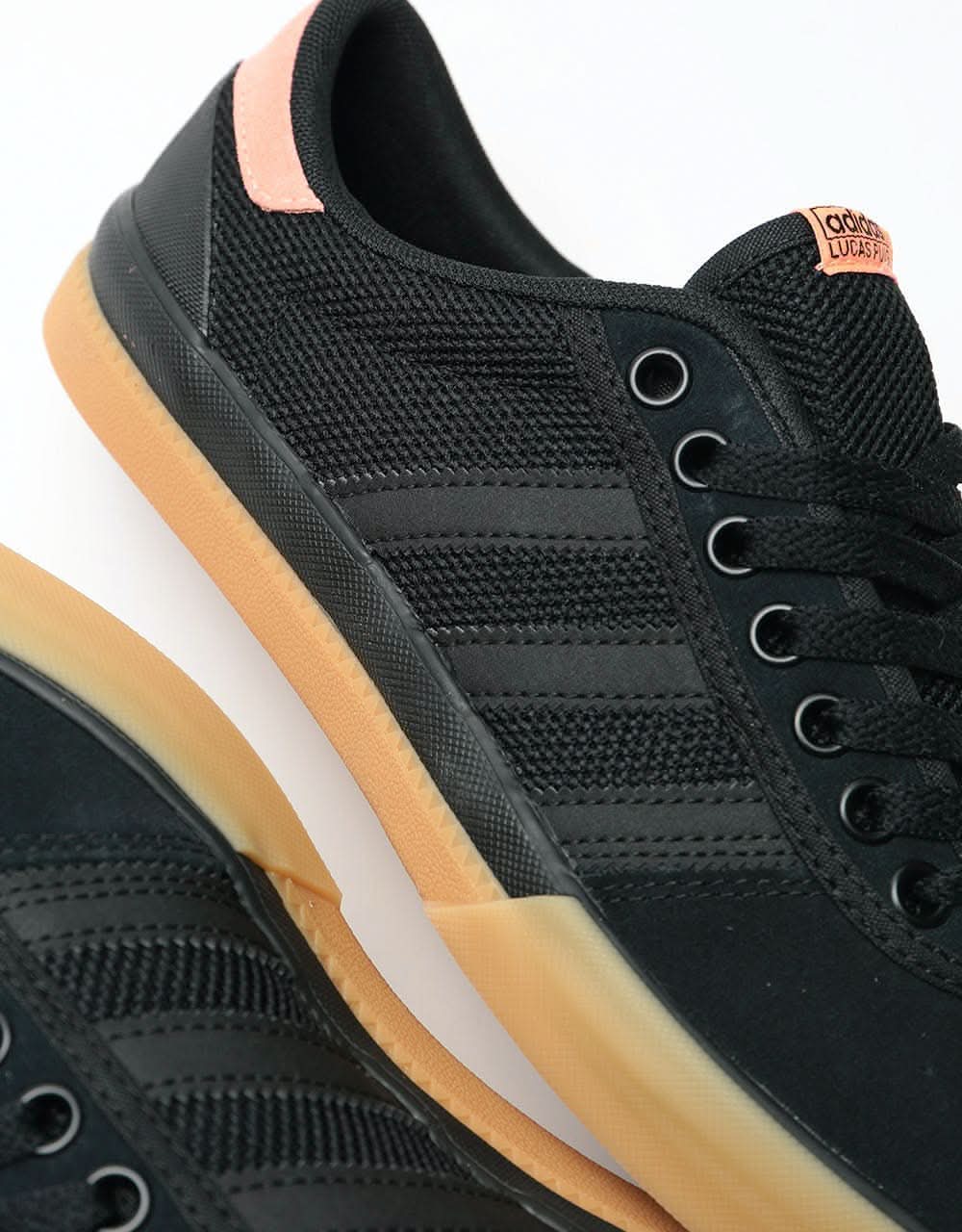 Adidas Lucas Premiere Skate Shoes - Core Black/Sun Glow/Gum