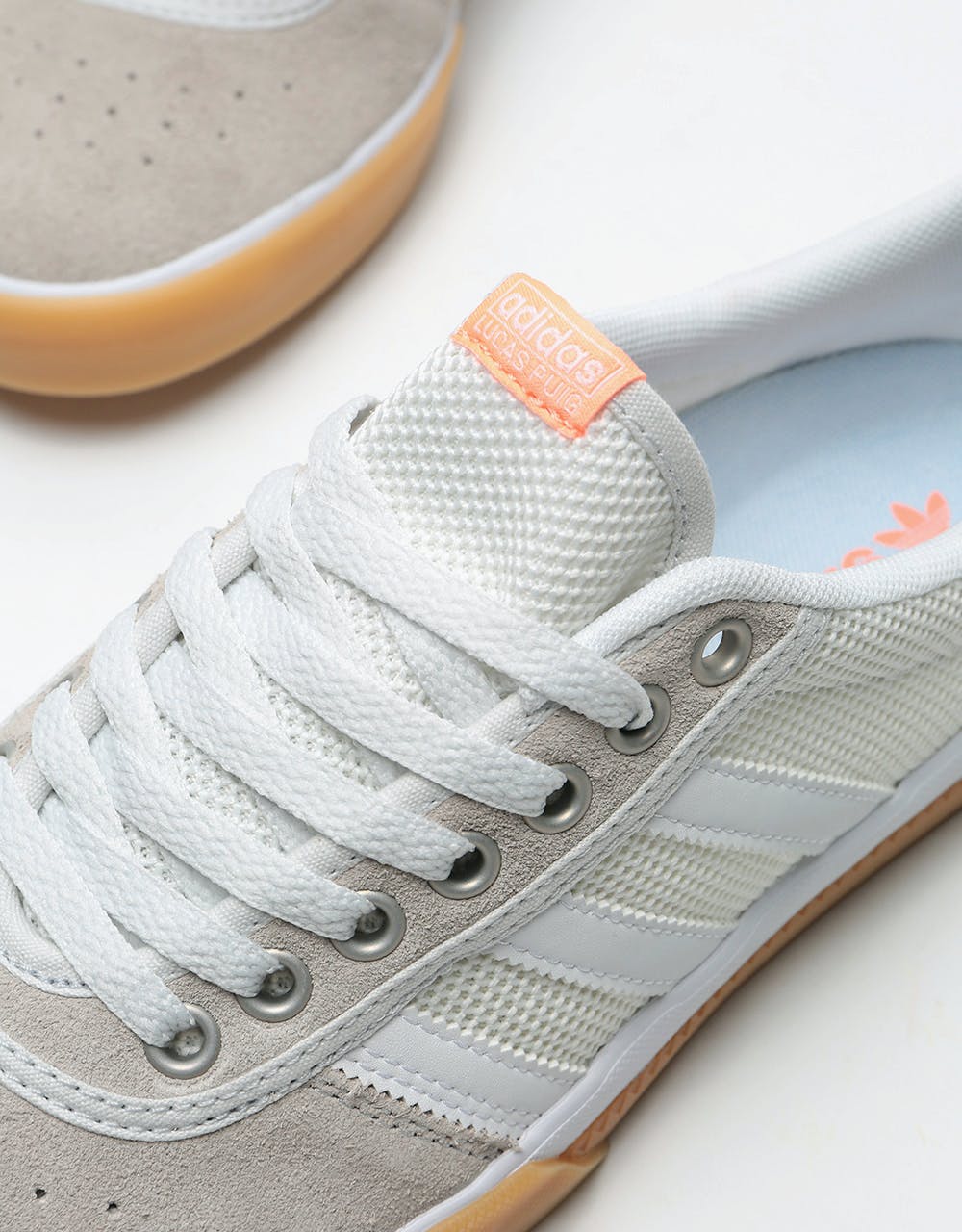 Adidas Lucas Premiere Skate Shoes - Crystal White/Sun Glow/Gum