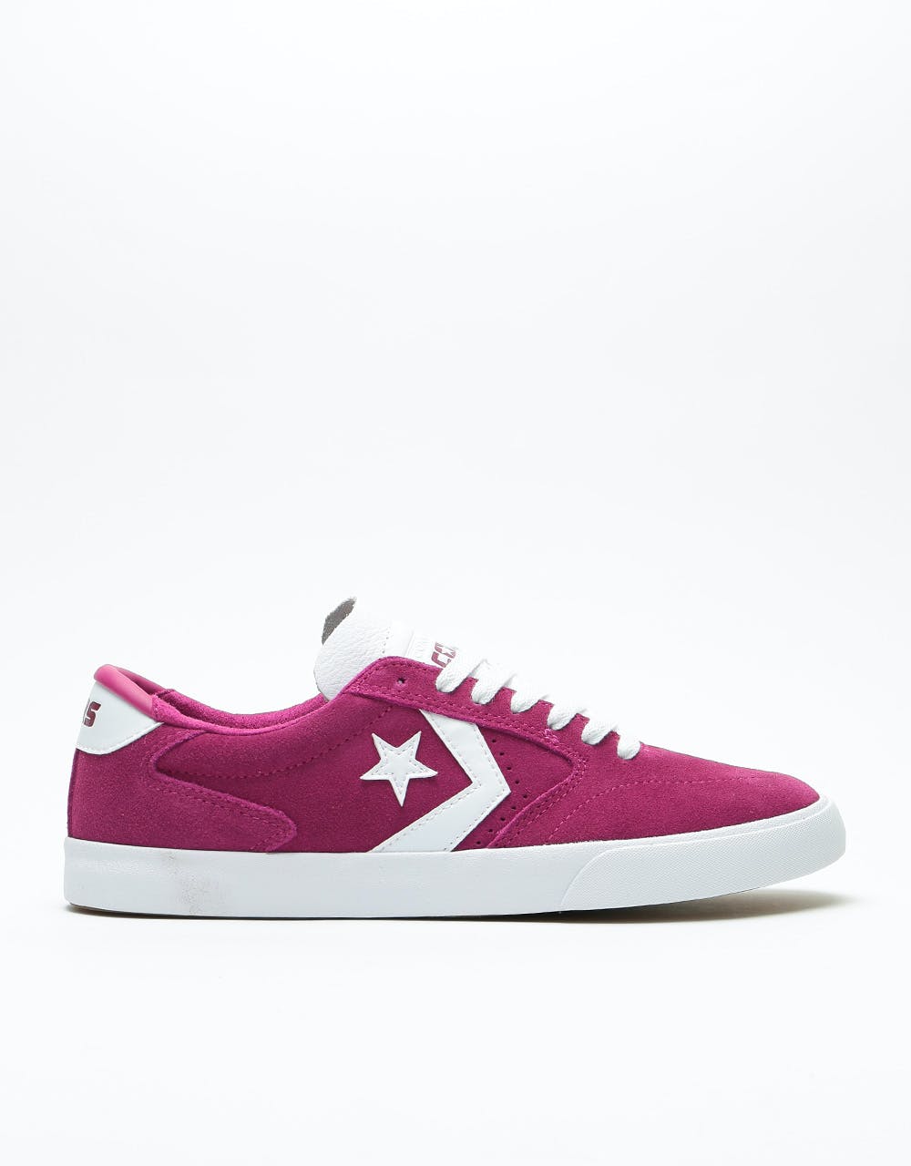 Converse Checkpoint Pro Ox Suede Skate Shoes - Rose Maroon/White/White