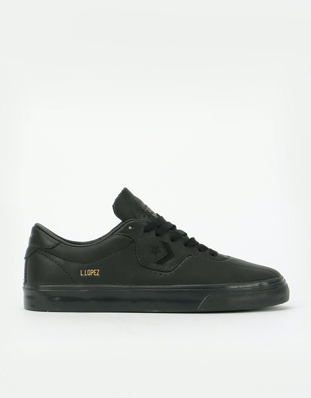Converse Louie Lopez Pro Ox Leather Skate Shoes - Black/Black/Black