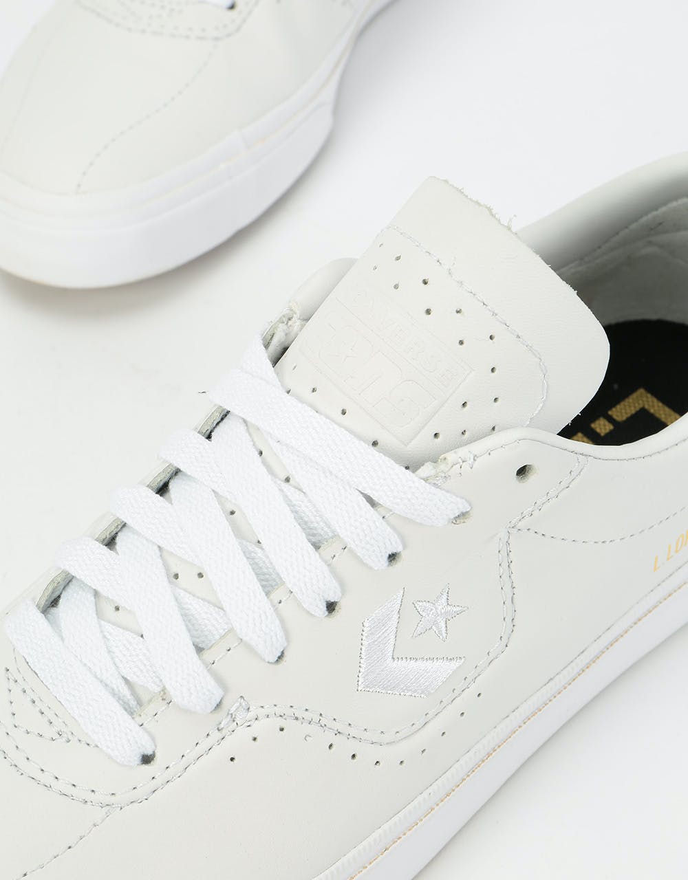 Converse Louie Lopez Pro Ox Leather Skate Shoes - White/White/White