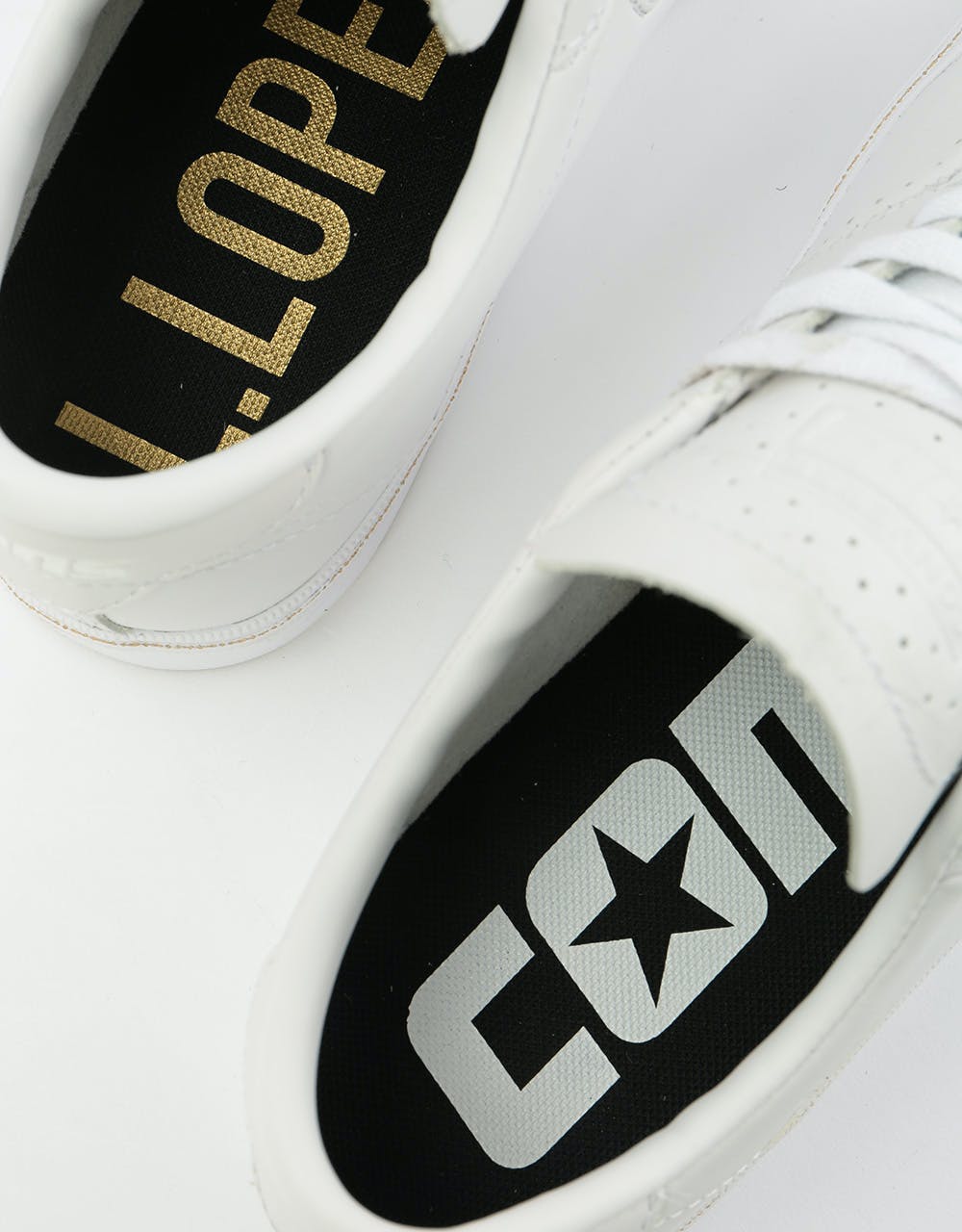 Converse Louie Lopez Pro Ox Leather Skate Shoes - White/White/White