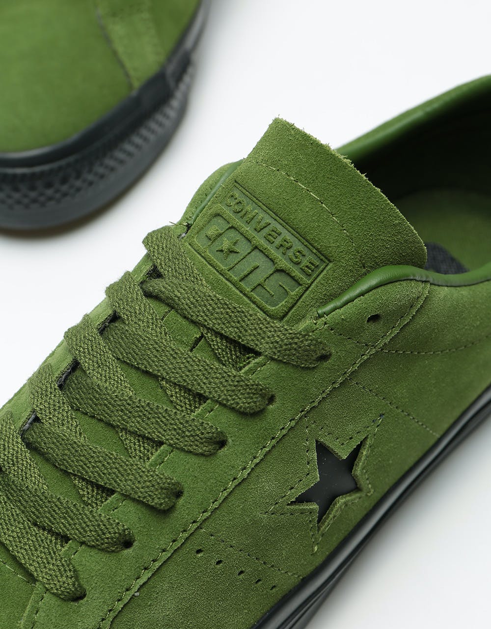 Converse One Star Pro Ox Suede Skate Shoes - Cypress Green/Black/Black